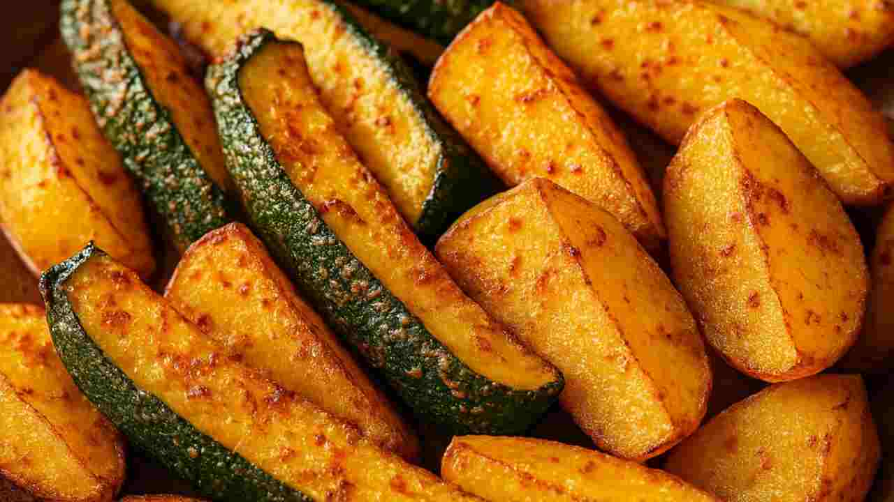 Zucchine e patate croccanti alla paprika