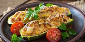 Zucchine ripiene al salmone