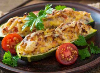 Zucchine ripiene al salmone