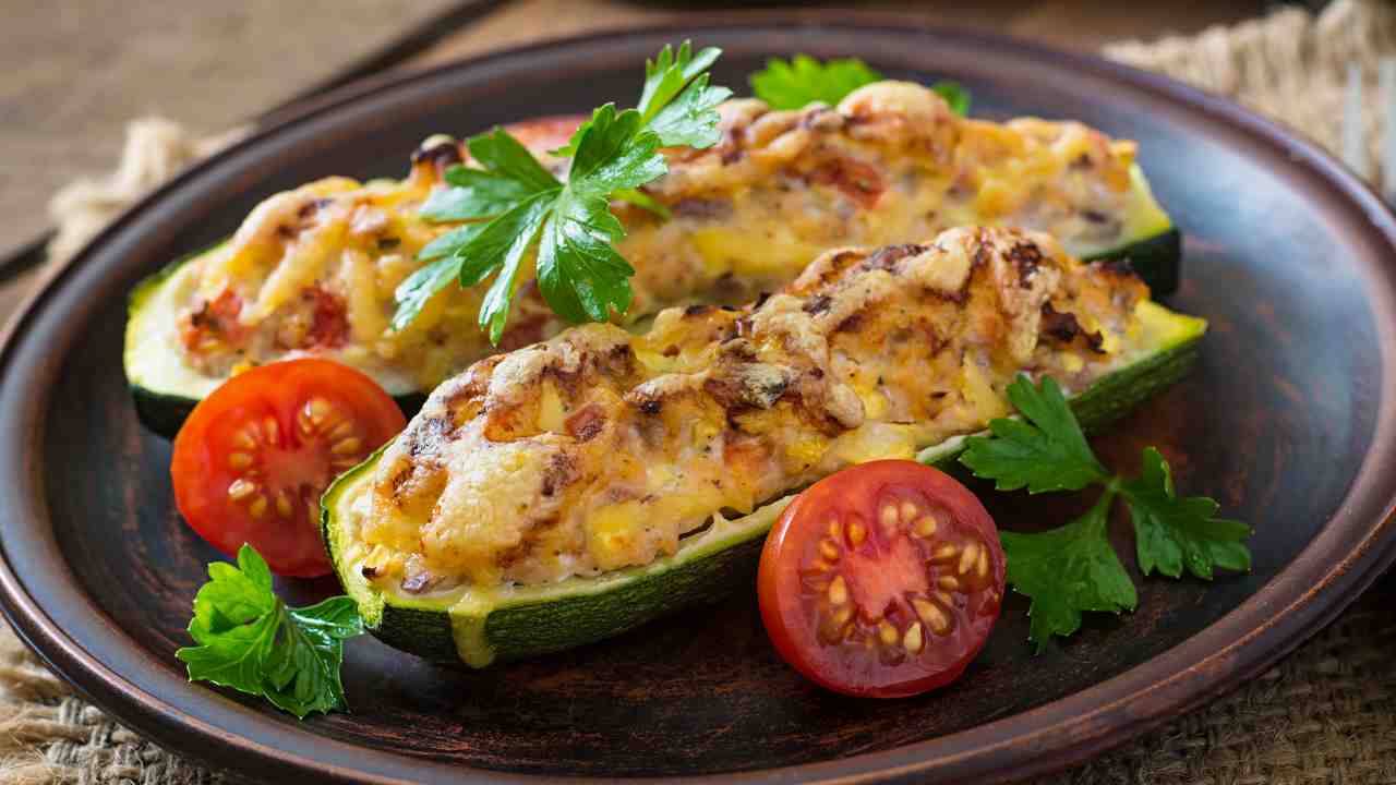 Zucchine ripiene al salmone