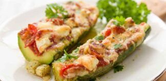 Zucchine ripiene alla caprese