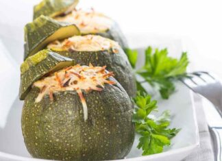 Zucchine tonde ripiene al tonno