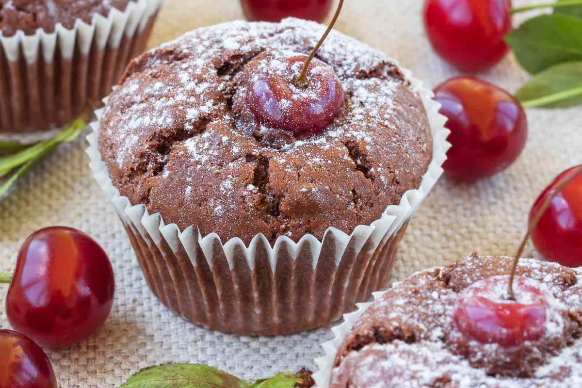 muffin cioccolato e ciliegie ricettasprint