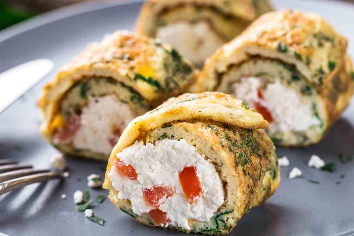 rotolini di frittata ricotta e spinaci ricettasprint