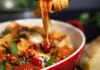 tagliatelle pesto rosso mozzarella e basilico ricettasprint