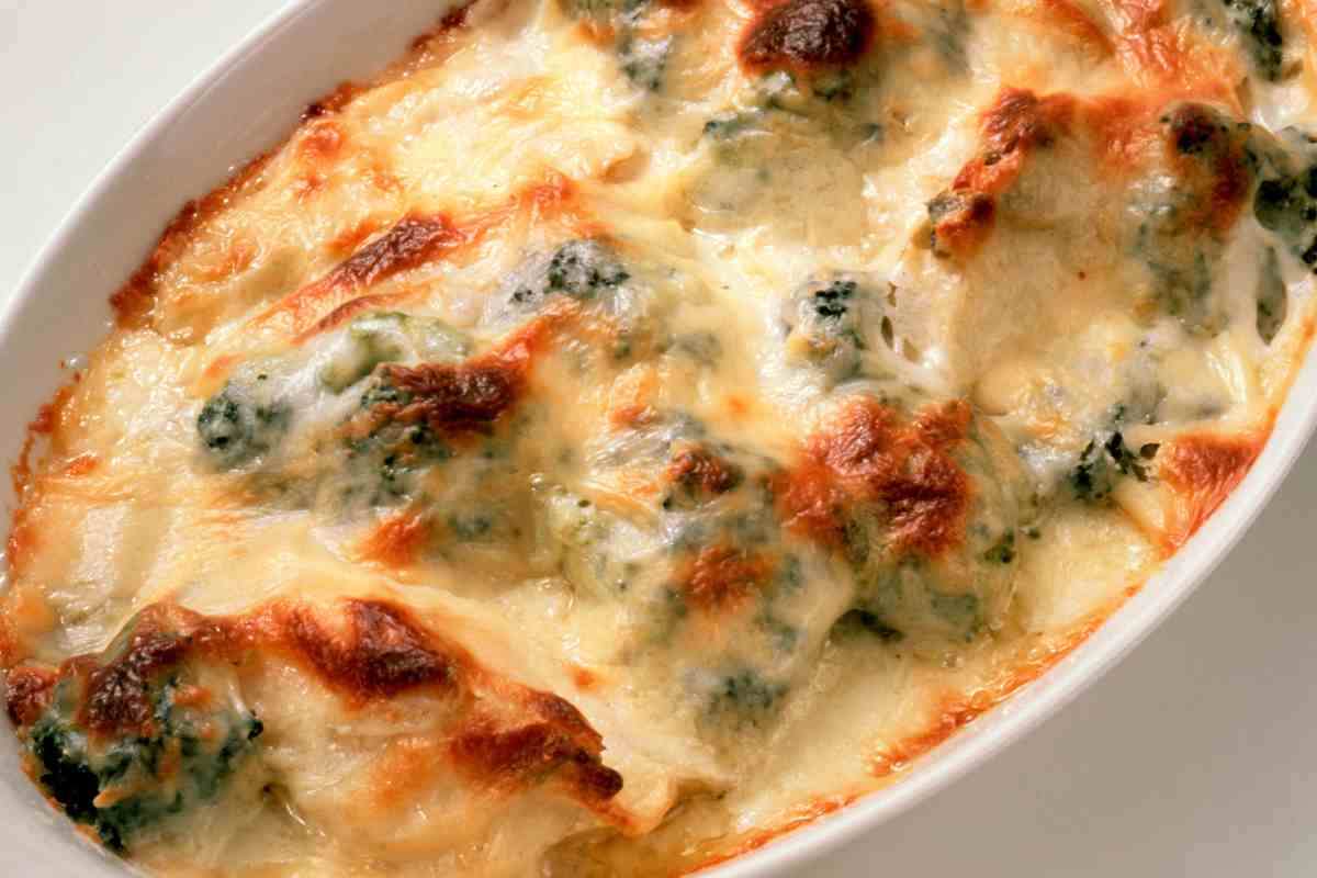 teglia di spinaci e mozzarella gratin ricettasprint