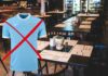 L'interno di un ristorante e la maglia della Lazio