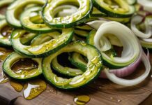 Due o tre zucchine in frigo, una cipolla rossa e un limone e prepari l’antipasto più buono dell’estate, crudo, fresco e profumato