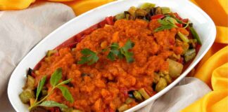 Caponata siciliana al pomodoro Ricettasprint.it