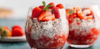 Chia pudding alle fragole