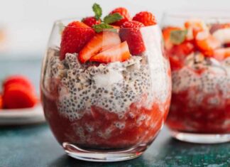 Chia pudding alle fragole