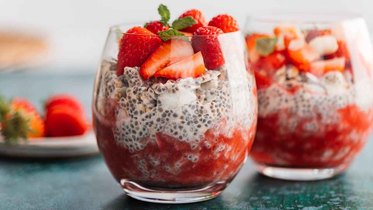 Chia pudding alle fragole