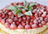 Crostata con crema chantilly e fragoline