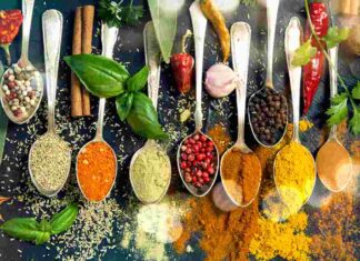 Spezie varie in cucina