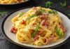 Fettuccine speck e limone