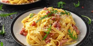 Fettuccine speck e limone