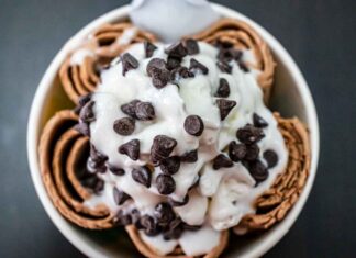 Gelato con gocce di cioccolato - RicettaSprint