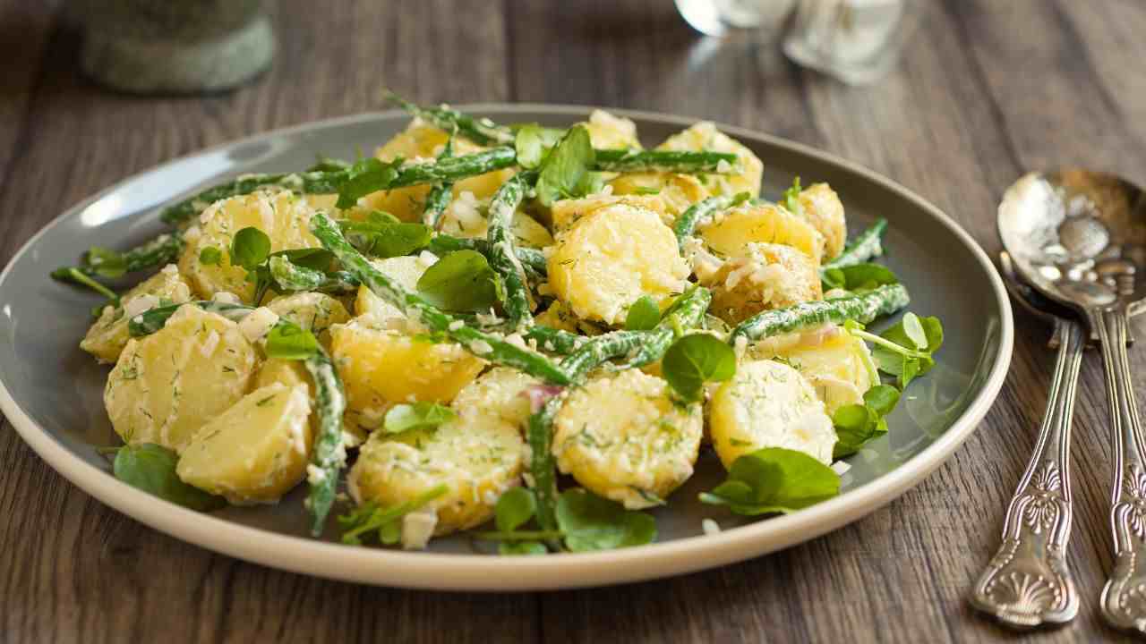 Insalata cremosa di patate e fagiolini