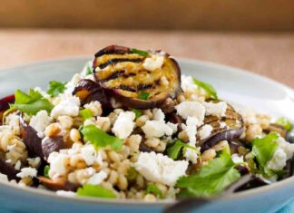 Insalata di orzo con melanzane RicettaSprint