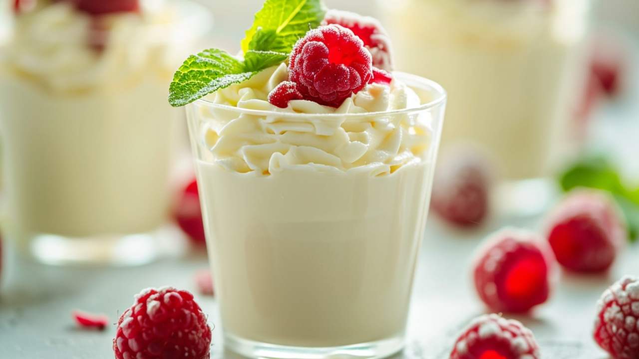 Mousse al cioccolato bianco