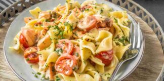 Pasta veloce al salmone