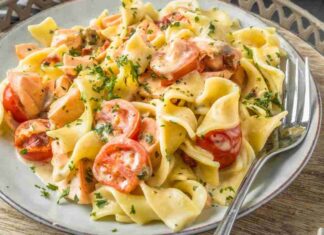 Pasta veloce al salmone