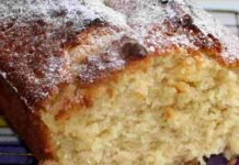 Mia zia contadina fa solo ricette semplici e genuine come questo plumcake buonissimo nel latte freddo, zero burro, solo olio buono Plumcake rustico
