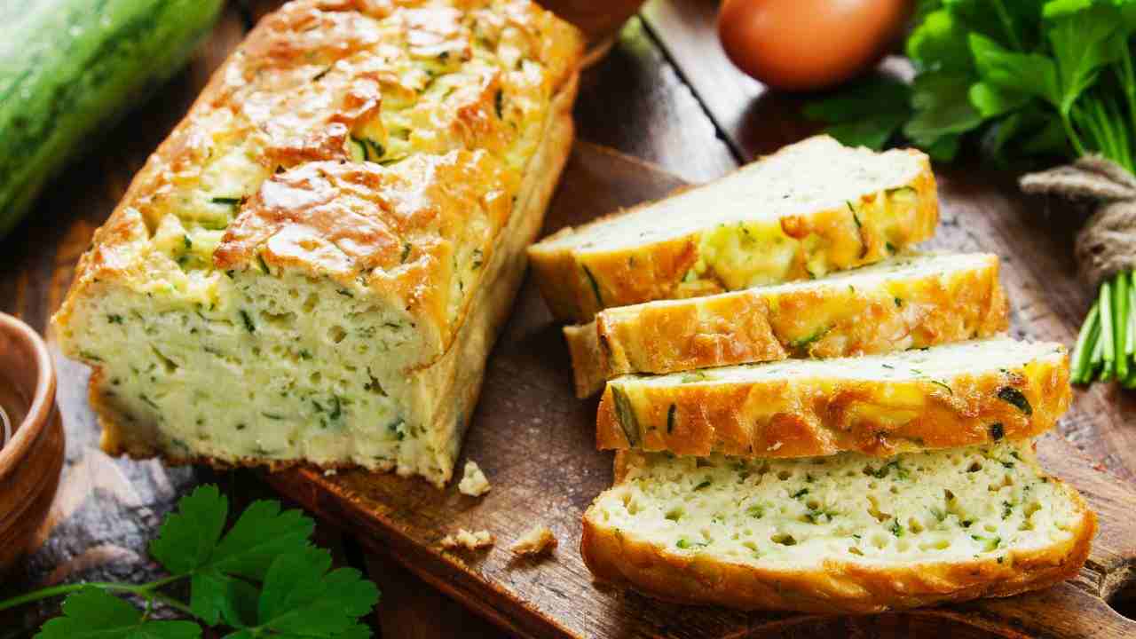 Plumcake salato al latte e zucchine