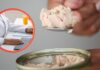 Del tonno in scatola ed un nutrizionista in piccolo
