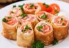 Rotolini di crespelle al salmone