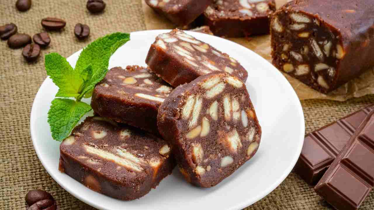 Salame di cioccolato al caffè