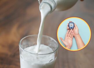 Un bicchiere di latte ed una misurazione della glicemia