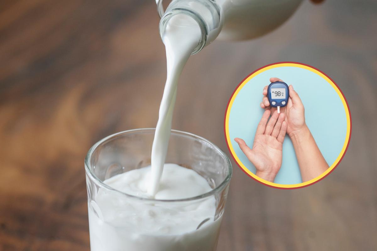 Un bicchiere di latte ed una misurazione della glicemia