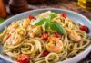 Spaghetti al pesto pomodori e gamberi RicettaSprint