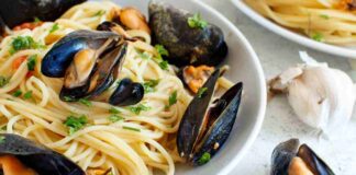 Spaghetti all'impepata di cozze
