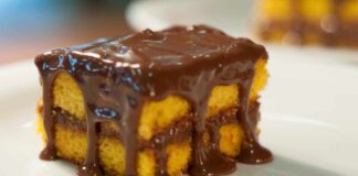 Torta di carote e Nutella con glassa al cioccolato fondente