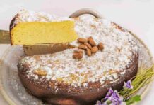 La torta dei ricordi, limone e mandorle, mia nonna la preparava sempre per la colazione, servila con del latte freddo e affronti al meglio la giornata Torta mandorle e limone RicettaSprint