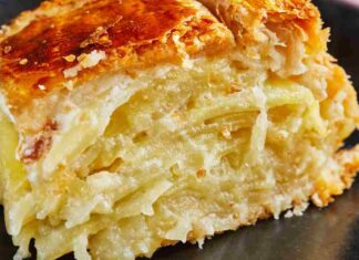 Torta salata patate e cipolle