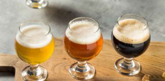 Tre pinte di birre diverse