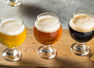 Tre pinte di birre diverse