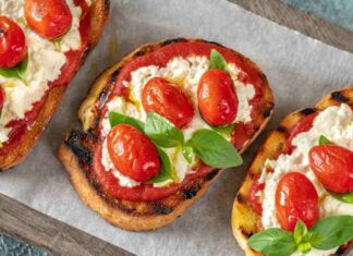 bruschette ai pomodori e burrata ricettasprint