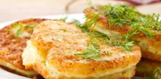 polpette schiacciate di patate ripiene