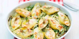 Conchiglioni terra-mare affumicati