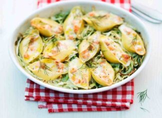 Conchiglioni terra-mare affumicati
