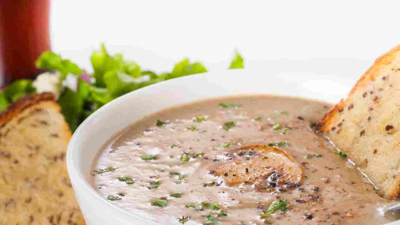 Crema di funghi leggera
