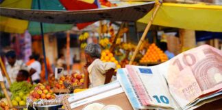 Fruttivendolo e soldi in euro