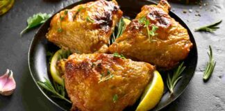 Il pollo che bontà, mia nonna lo infornava così e la casa si inondava di un profumo da acquolina. Croccante e agrumato, wow. ricettasprint.it.