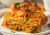 Lasagne con fiori di zucca e salsicce