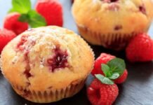 Muffin panna e fragole