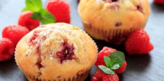 Muffin panna e fragole